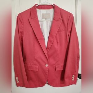 Banana Republic Chaser Blazer Jacket Notch Collar Pink Women's US 8 Barbiecore